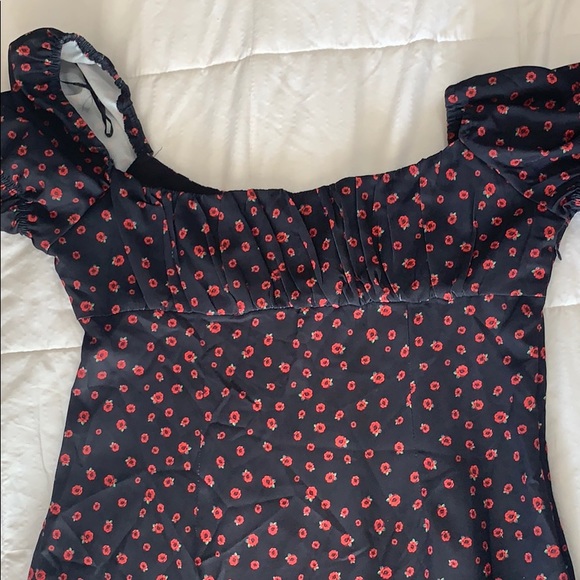 Flower print black dress - Picture 2 of 4